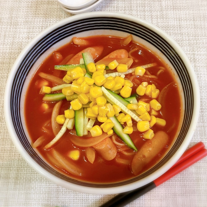 濃厚リコピン♡トマトジュースラーメン❣️